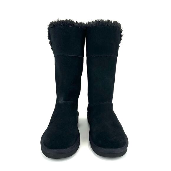 Koolaburra By Ugg Black Winter Boot Size 7 Suede Wool Lining Foldable Tall/Short - Picture 11 of 14